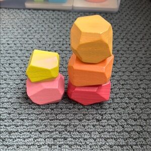 Lovevery Colorful Solid Wood Stacking Boulders
